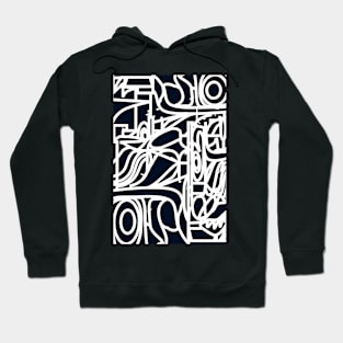 Organic Stain Glass Black and White Hoodie